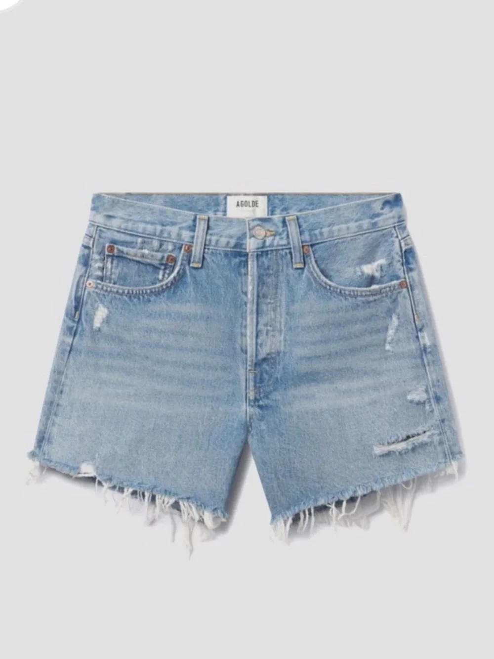 Agolde Parker Long Denim Short